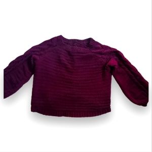 Oversized sweater- Maroon wool XL